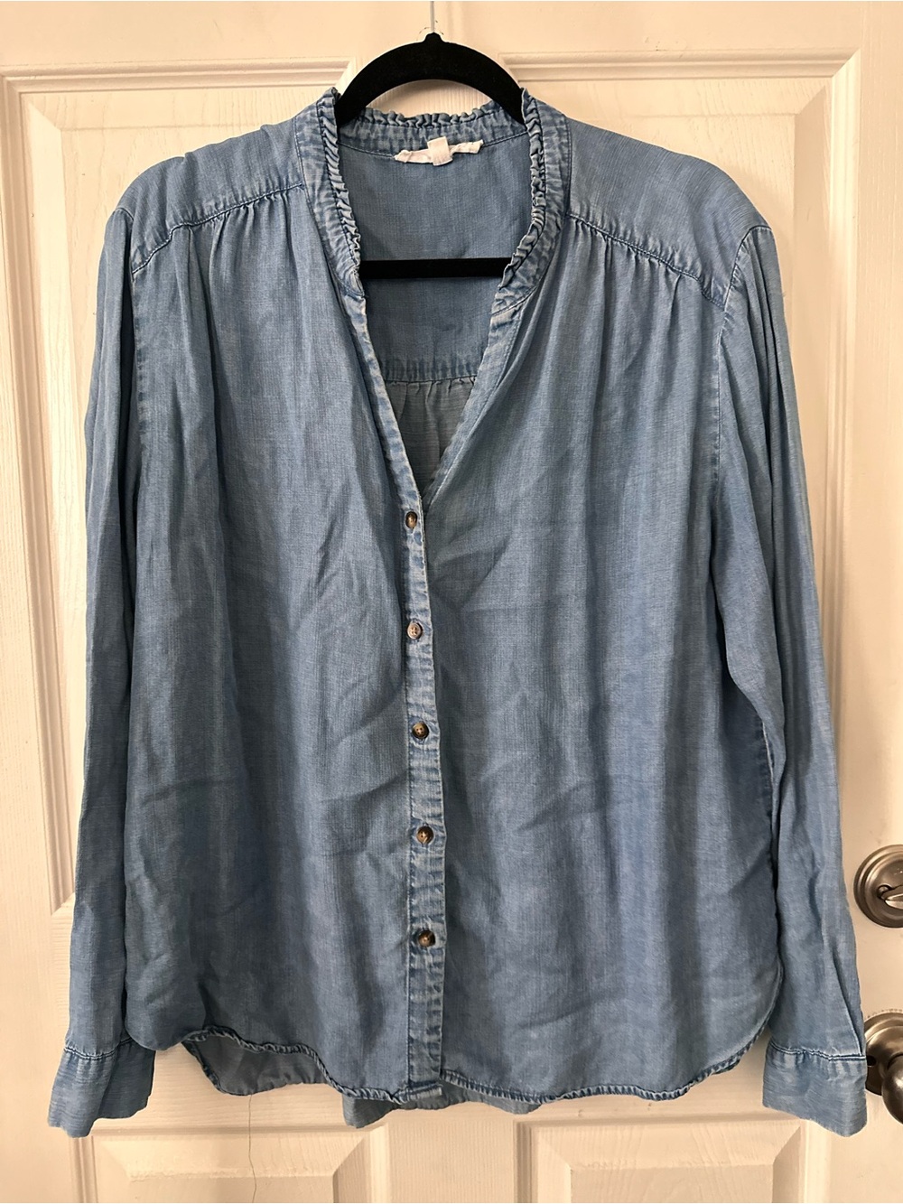 Jane and Delancey Light Blue Chambray Button-Down Shirt